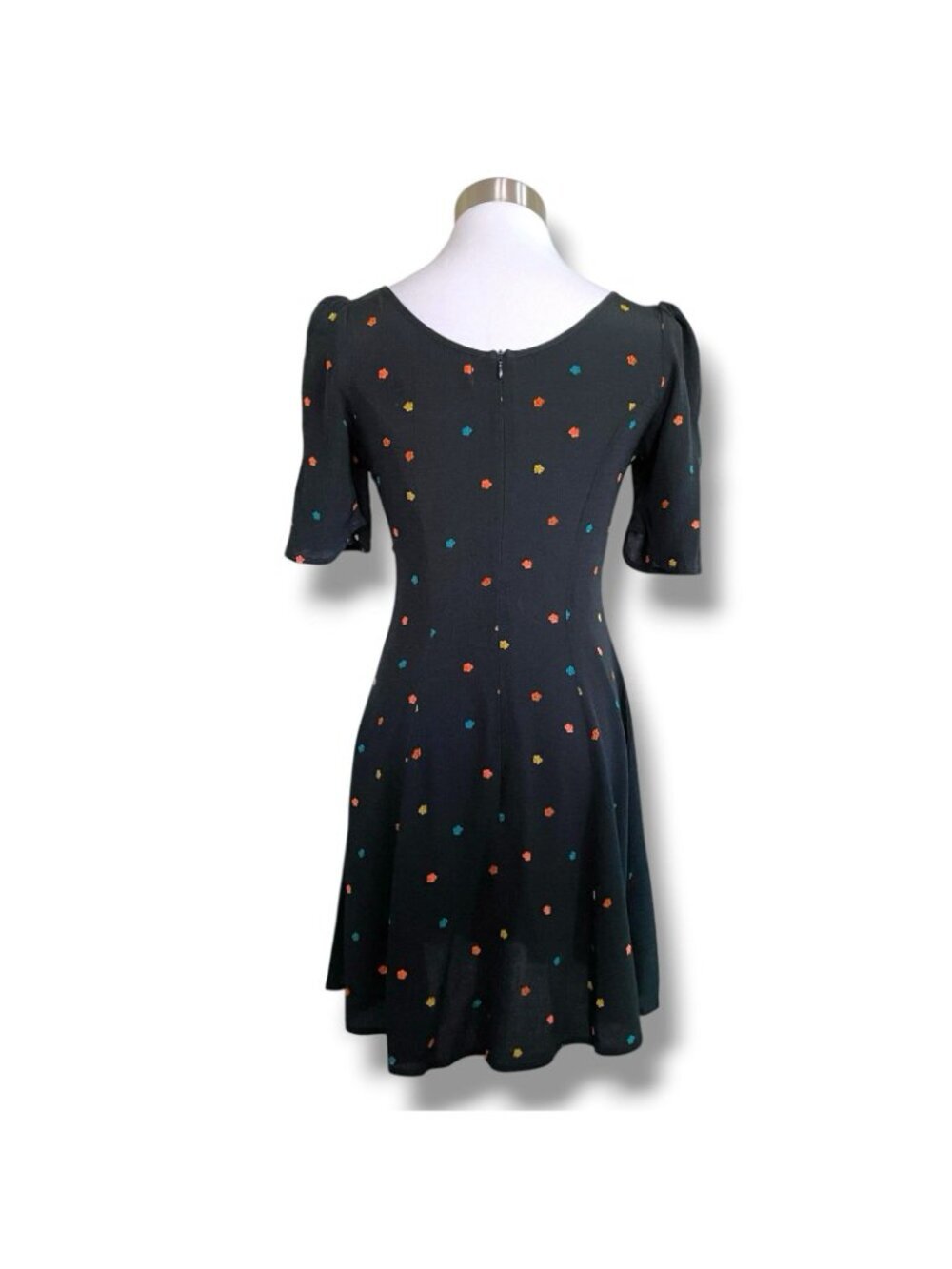Christy Dawn Azalea Dress XS Hunter Green Floral Mini Boho Coquette Sundress - Picture 7 of 9